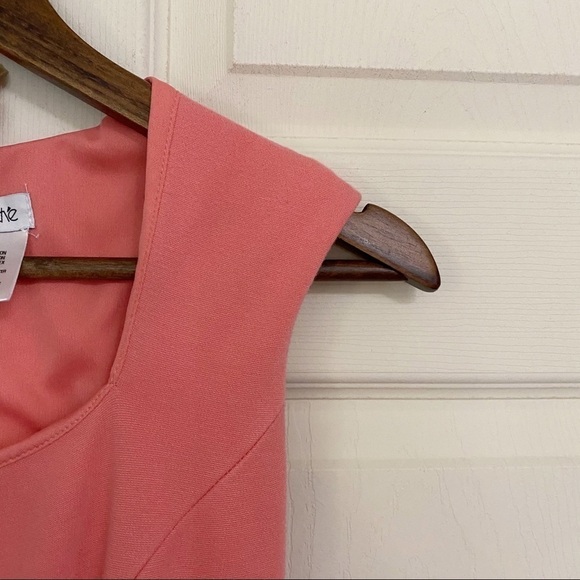 Cache Pink Peplum Style Zip Back Cocktail Dress - Picture 4 of 7